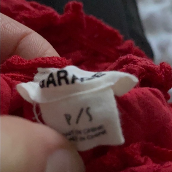 garage off the shoulder cropped top - Picture 2 of 3